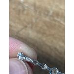 925 Sterling Silver Necklace With Blue & Clear Gemstone Pendant Photo 9