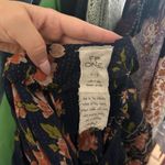 Free People  One Floral Short Sleeve Top Blue Size Medium Photo 3