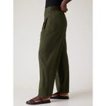 Athleta 0T Brooklyn Heights Pleated Wide Leg Pant 0 Tall Aspen Olive Green Photo 4