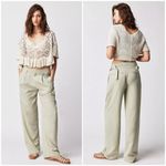 Free People  Falling Out Straight Leg Trouser in Alfalfa Size 4 Photo 1