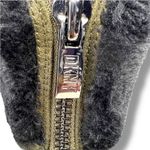 DKNY  Womens Nadra Forrest Green Faux Suede Black Fur Trim Bootie Shoes 9 Photo 2