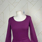 Boden Irene Fit & Flare 3/4 Sleeve Cotton Dress in Purple Size US 2R Purple Photo 4