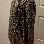 Gossip Vintage 1980’s Metallic Floral Black & Gold Blouse/Mini Dress EUC Sz 20W Photo 5