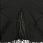 Honey Punch - Frayed Edge Mini Skirt & Long Sleeve Slit Back Top Set in Black Photo 2