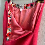 Milly  of New York Wool Boucle Knit Pencil Skirt in Pink Gold Buttons Size 2 Photo 2