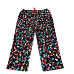 Multicolored Lights Novelty Print Flannel Pajama Set Black Size 1X Photo 3