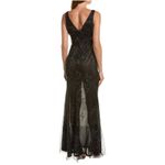 Marchesa Notte Glitter Gown in Black Size 14 Photo 1