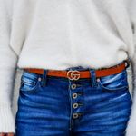 Pink Lily GG Thin Belt Photo 2