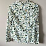 Seasalt Shirt Womens Sz 4 Button Up Larissa Organic Cotton Floral Roll Tab Green Photo 4