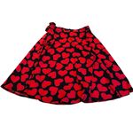3/$15 ROYAL MONK red and black heart wrap skirt Photo 3