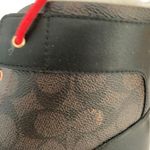 Coach LORRAINE Black/Mahogany Leather/Canvas Signature Lace Up Bootie 8 New Photo 5