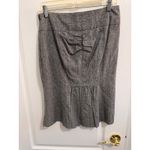My Michelle  Skirt Womens Size 9 Gray Linen Blend Pencil Skirt Knee Length Photo 2