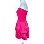 Tadashi Shoji VTG 80s Strapless Barbie Pink Mini Cocktail Dress Tiered USA Sz XS Photo 2