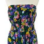 Anthropologie The Somerset Strapless Maxi Dress Blue Patte Floral Size Large NWT Photo 11