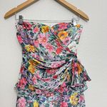 Yumi Kim  Katie Strapless Floral Mini Dress Size XS Women's Silk Wrap Pink Photo 1