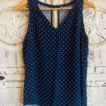 Old Navy Navy Polka Dot Sleeveless Top Photo 0
