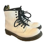 Dr. Martens  WHITE PATENT LEATHER ZIP SIDE BOOTS WOMEN SIZE 5 Photo 0