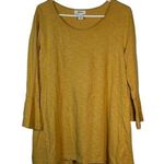Style & Co  Mustard Orange Yellow Bell Sleeves L/S Tunic Shirt Med EUC #0600-OC Photo 0