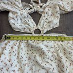 SABO Ales Pale Yellow Floral Cotton Mini Dress L Size L Photo 7