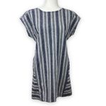 Peyton & Parker Striped linen cotton blend dress M Blue Size M Photo 2
