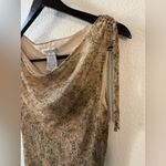 Jonathan Martin y2K  beige floral cowl neck midi dress in a silk blend Size 9 Photo 1