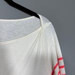 J.Crew Collection Women's White/Pink Sequin Striped Preppy T-Shirt - Size Small Photo 1