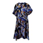 Nine West  Shirt Dress Women Size XXL Midi Polyester Colorful Office Teacher City Photo 1