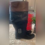 Arizona Jeans Arizona Black and Brown Women's Riding Boots with Buckles Size 7.5W Photo 3
