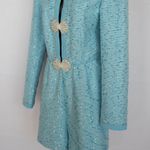 Saloni Blue Tweed Romper Size 6 Photo 1