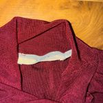 Lush Clothing Lush Burgundy‎ slinky Long Sleeve Top Ruched Mock Neck Womens large holiday Xmas Photo 2