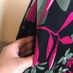 Chico's Chico’s Women’s Floral Hawaiian Tropical Print Cap Sleeve Midi Maxi Dress Photo 4