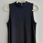 Blu Pepper Black Floral Textured Tank Dress, Swing Dress, Size Medium Photo 1