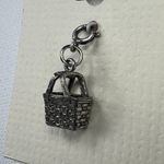 Longaberger Basket Large Market Basket Charm Antiqued Silver Tone NEW Photo 2