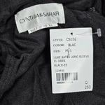 Cynthia & Sahar Long Sleeve Draped Stretch Satin Mermaid Dress Black M CS102 NWT Size M Photo 5