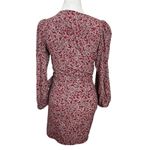 Ba&sh  Camille Wrap Dress In Carmin Floral Mini V Neck Red Women’s Size XS Photo 5