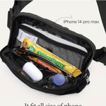 Belt Bag Black with Zipper Fanny Pack Crossbody (773) Photo 2