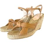 Loeffler Randall Priya Wedge Espadrille in Beige/Khaki - Heeled Leather Sandal Photo 3