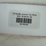 CK Bradley Summer Top‎ One Shoulder White Tank NWT Sz M $128 Size M Photo 3