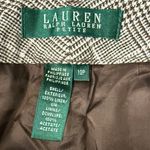 Ralph Lauren Lauren  Plaid Brown Cream Linen Mid Rise Cuffed Pants size 10 P Photo 2