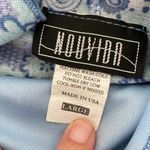 Vintage Y2K sleeveless tank top retro floral paisley print blue purple small Photo 2