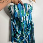 Hello Molly NWT  Your Happiness Strapless Mini Dress Blue & Green Lined Size 10‎ Photo 4