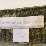 NewYork & Company Army Camo Print Cotton Denim Skirt Size 0 Green Photo 1