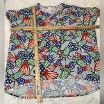 LuLaRoe  Irma Top NWT Tunic Dress Printed Patriotic 4th of July Shirt size 3XL Photo 9