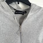 Pretty Little Thing Rib Frill Edge Cropped Zip Hoodie Photo 5