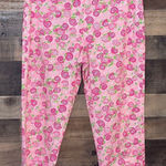 Lilly Pulitzer  White Label Rolls Royce Snail Print Pink  Cropped Pants Photo 0