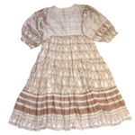 NWT Daughter's of India Jasmine Midi in Shell Cotton Blockprint Dress M Size M Photo 5