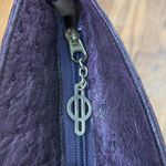 Purple Ostrich Texture Shoulder Bag adjustable‎ strap gold tone hardware Photo 12