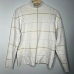 Anthropologie  Ivanna Lizzie Plaid Neck Mock Sweater Pullover Photo 0