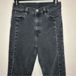 Urban Outfitters BDG black raw hem straight high rise girlfriend jeans size 26 Photo 3