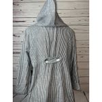 Jones New York Jones and Co New York NWT Jacket Medium Hooded‎ Linen Long sleeve Shirt Striped Photo 1